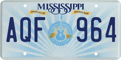 MS license plate AQF964