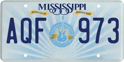 MS license plate AQF973