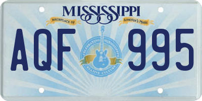 MS license plate AQF995