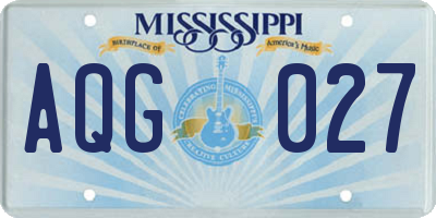 MS license plate AQG027