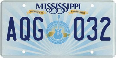 MS license plate AQG032