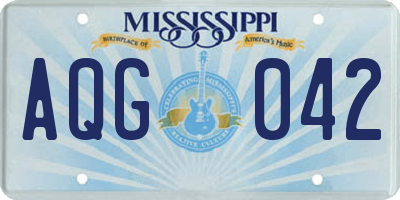 MS license plate AQG042