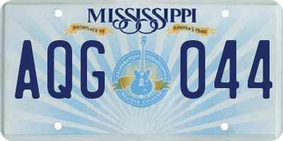 MS license plate AQG044