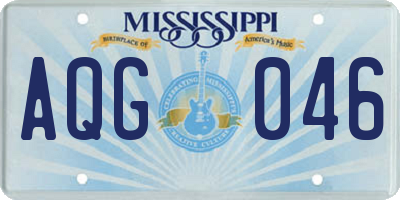 MS license plate AQG046