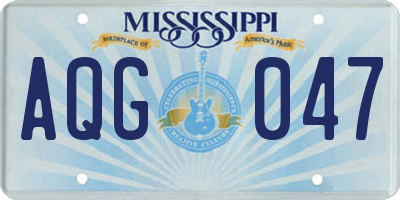 MS license plate AQG047