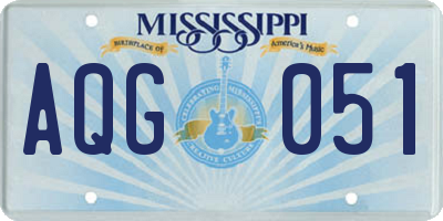 MS license plate AQG051