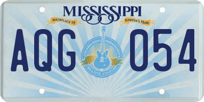 MS license plate AQG054
