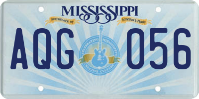 MS license plate AQG056