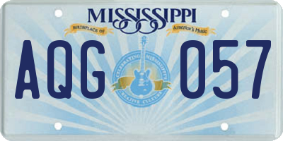 MS license plate AQG057