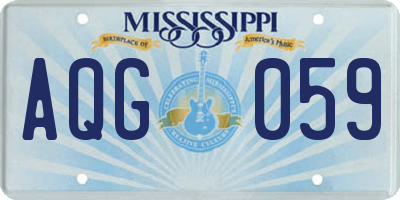 MS license plate AQG059
