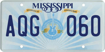 MS license plate AQG060