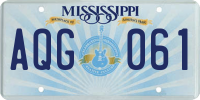 MS license plate AQG061