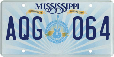 MS license plate AQG064