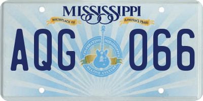 MS license plate AQG066