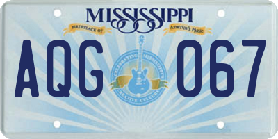 MS license plate AQG067