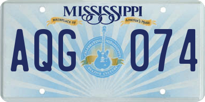 MS license plate AQG074
