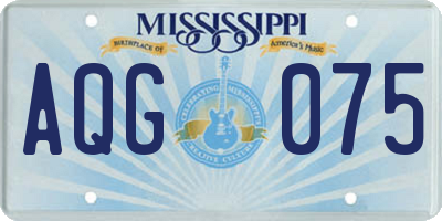 MS license plate AQG075