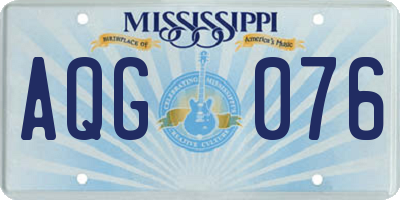 MS license plate AQG076