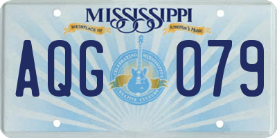 MS license plate AQG079