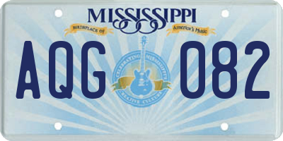 MS license plate AQG082