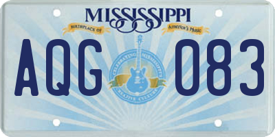 MS license plate AQG083