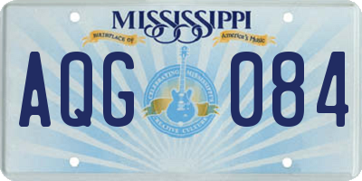 MS license plate AQG084