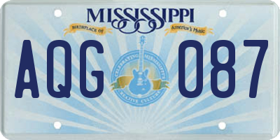 MS license plate AQG087