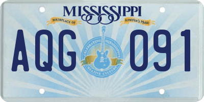 MS license plate AQG091