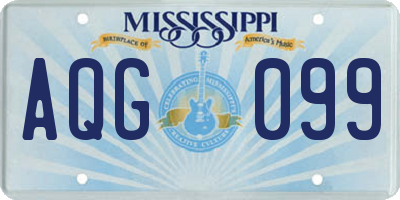 MS license plate AQG099