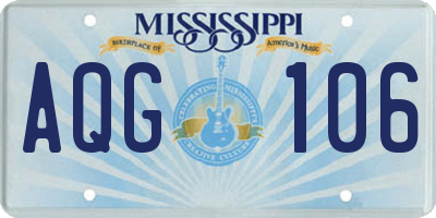 MS license plate AQG106