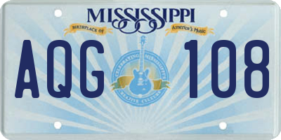 MS license plate AQG108