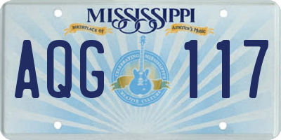 MS license plate AQG117