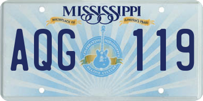 MS license plate AQG119