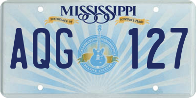 MS license plate AQG127