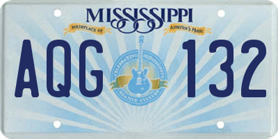 MS license plate AQG132