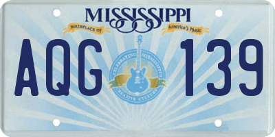 MS license plate AQG139