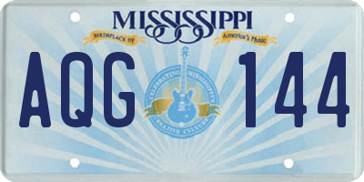 MS license plate AQG144