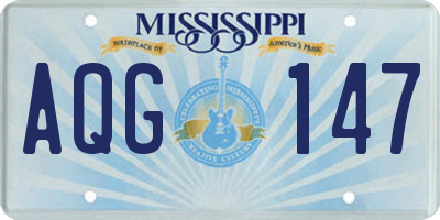 MS license plate AQG147