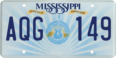 MS license plate AQG149