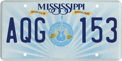 MS license plate AQG153