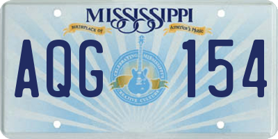 MS license plate AQG154