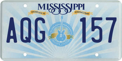 MS license plate AQG157
