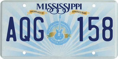 MS license plate AQG158