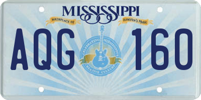 MS license plate AQG160