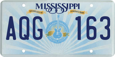 MS license plate AQG163