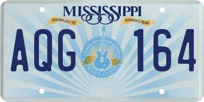 MS license plate AQG164