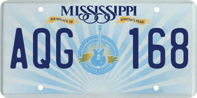 MS license plate AQG168