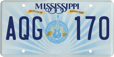MS license plate AQG170