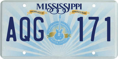 MS license plate AQG171