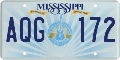 MS license plate AQG172